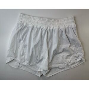 lululemon Track That High-Rise Lined Short 5" White Size 14 (LW7CMYS)